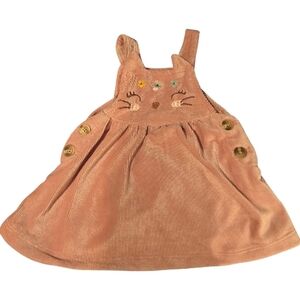 Adorable Bunny Rose Corduroy Dress  3-6 Mos EUC